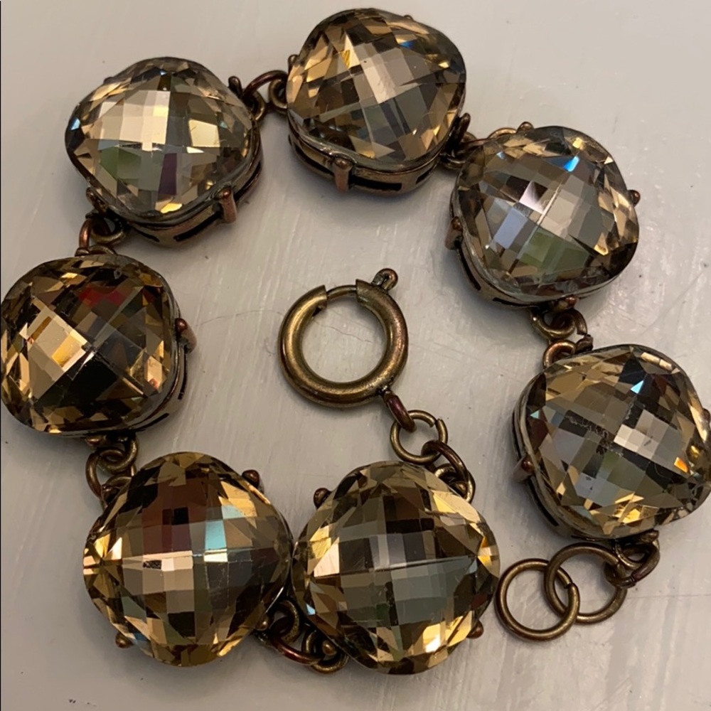 Champagne colored stone bracelet